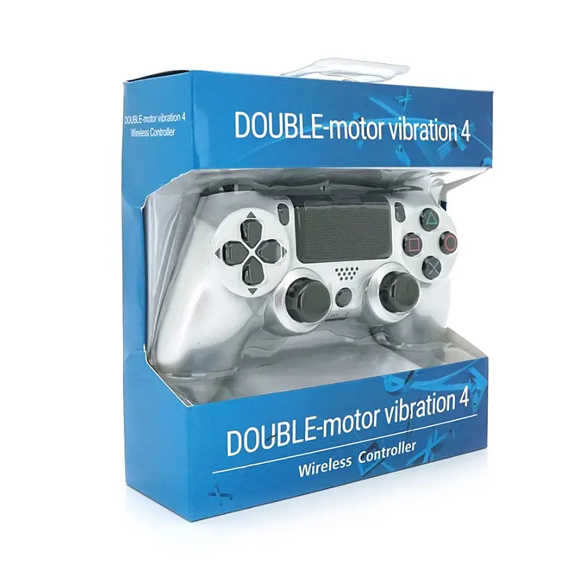 Геймпад джойстик DoubleShock Wireless PS4 Double Motor Vibration DUALSHOCK 4 Silver-White - фото 5