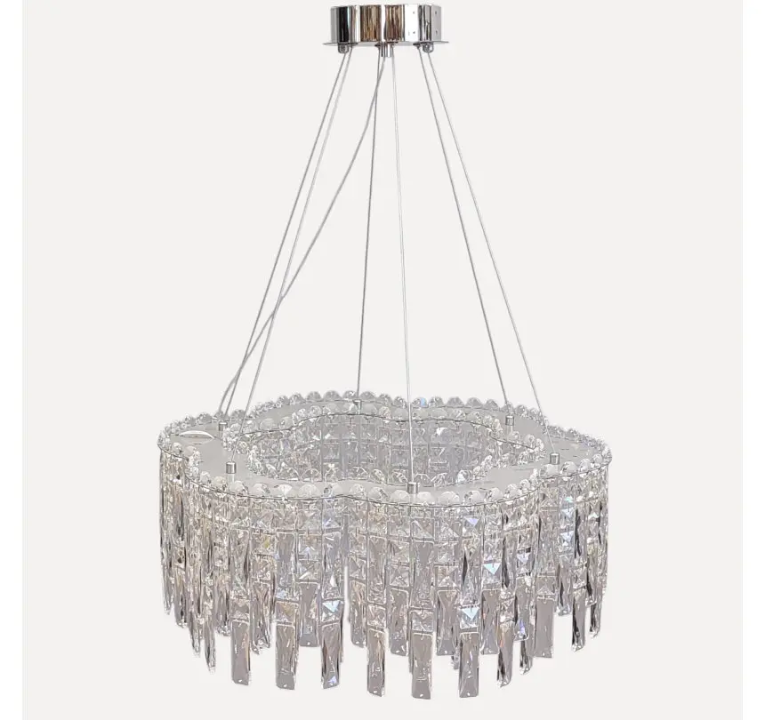 Підвісна світлодіодна кришталева люстра Artlight 8635/600CH, хром, 81 Вт, від 12-20 м² - фото 3