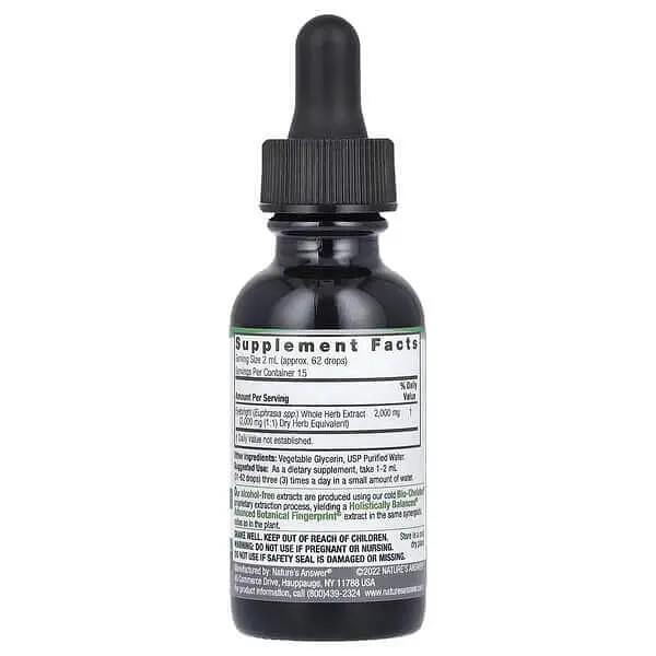 Інші екстракти Eyebright Herb 2,000 mg 30 ml Nature's Answer vit0005868 - фото 2