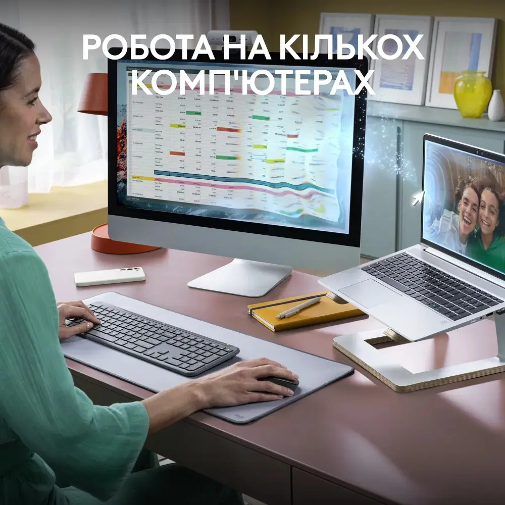 Комплект (клавіатура, миша) бездротовий Logitech Signature Slim Combo MK950 Graphite (920-012490) - фото 3