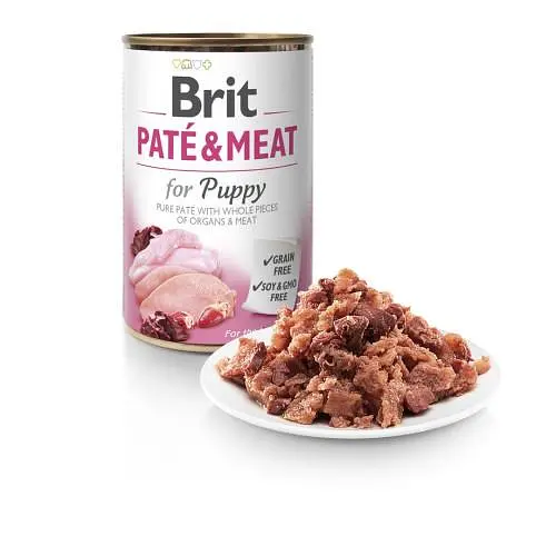 Влажный корм Brit Care Pate & Meat для щенков, с курицей и индейкой, 400 г - фото 2