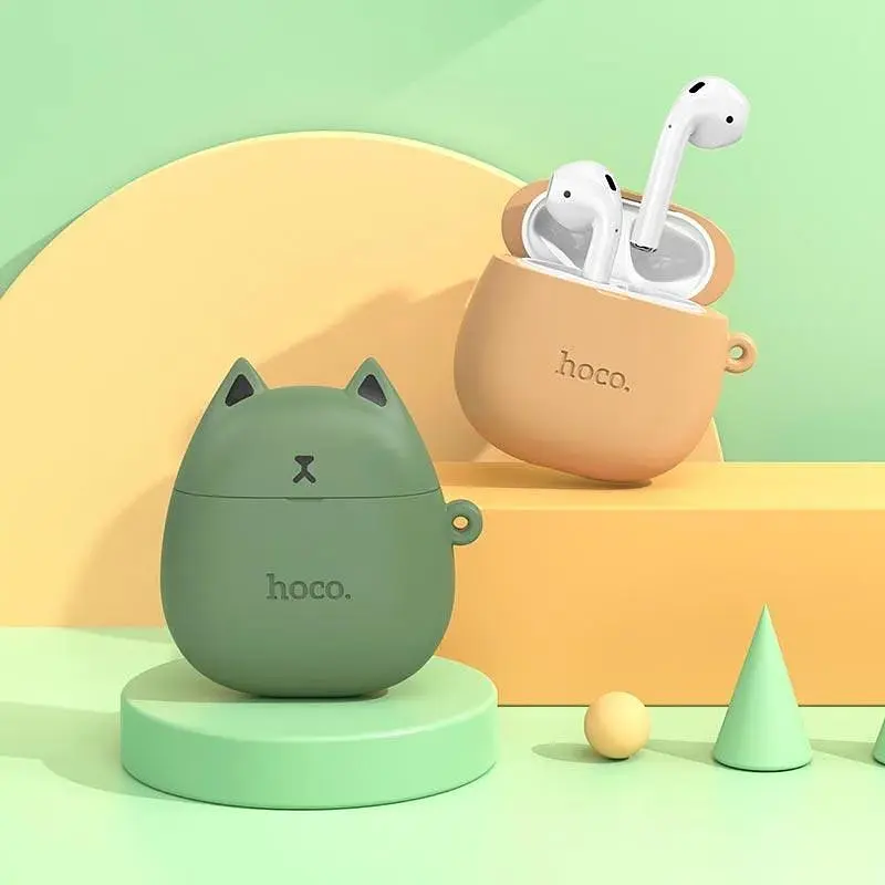 Беспроводные наушники Hoco EW45 Forest cat зеленые - фото 6