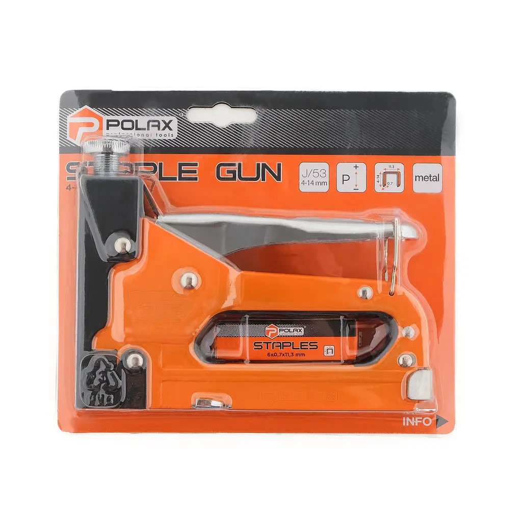 Степлер будівельний металевий Polax 4-14 мм (24-004) - фото 4