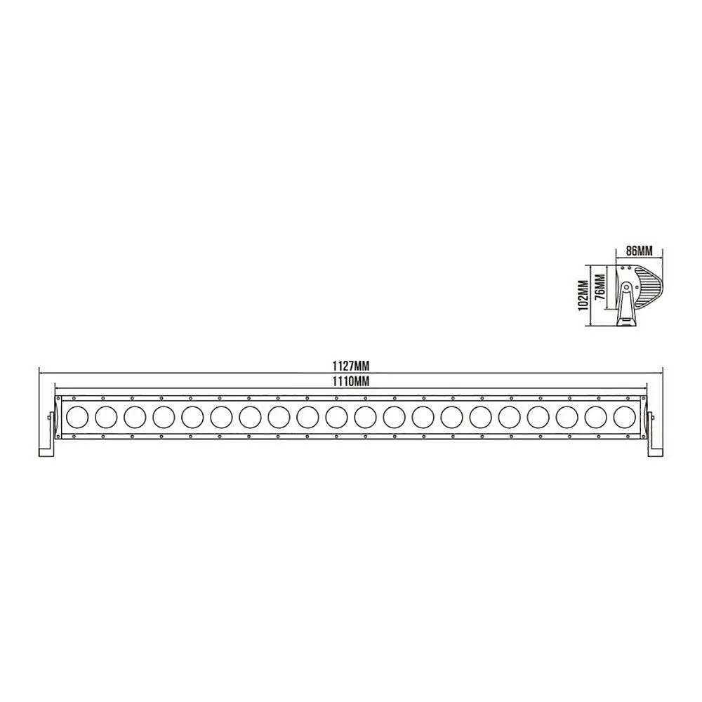 Світлодіодна Балка люстра Гнута LED Belauto 1100x80x76 мм 14400Lm Ближній та Далекий Combo (BOL2010 CC) - фото 2