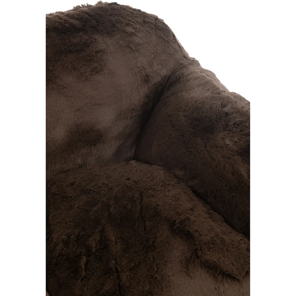 Кресло J-line мягкое темно-коричневое (46442) - фото 3