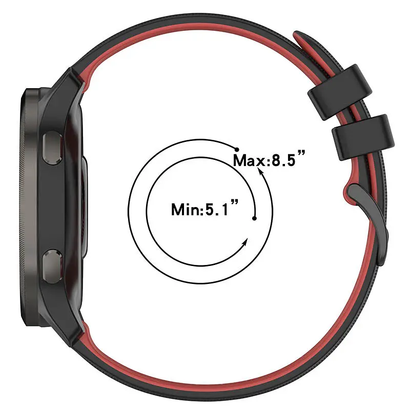 Ремінець Ribby для Smart Watch 20mm Black / Red - фото 3