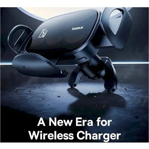  Автотримач із бездротовою зарядкою Baseus LightChaser Series Triple-Coil Wireless Charging Electric Car Mount Cluster Black - фото 6