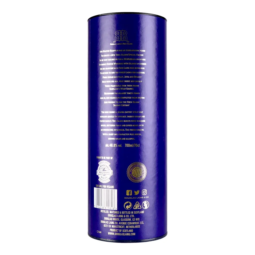 Віскі Douglas Laing Rock Island Sherry Edition Blended Malt Scotch Whisky 46.8% 0.7 л в подарунковій упаковці - фото 5
