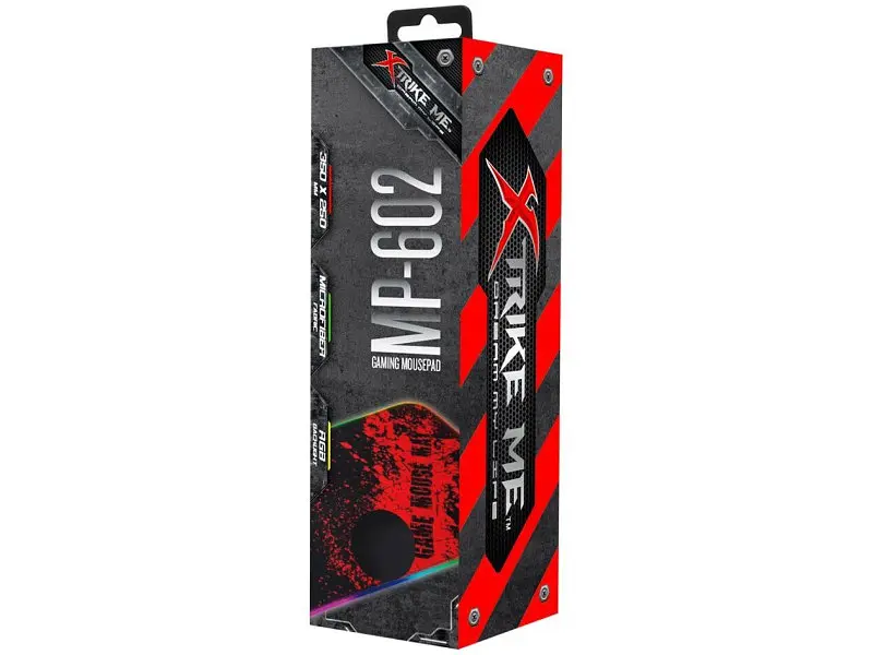 Килимок для миші XTRIKE ME MP-602 RGB lighting Speed/Control Black/Red (MP-602) - фото 4