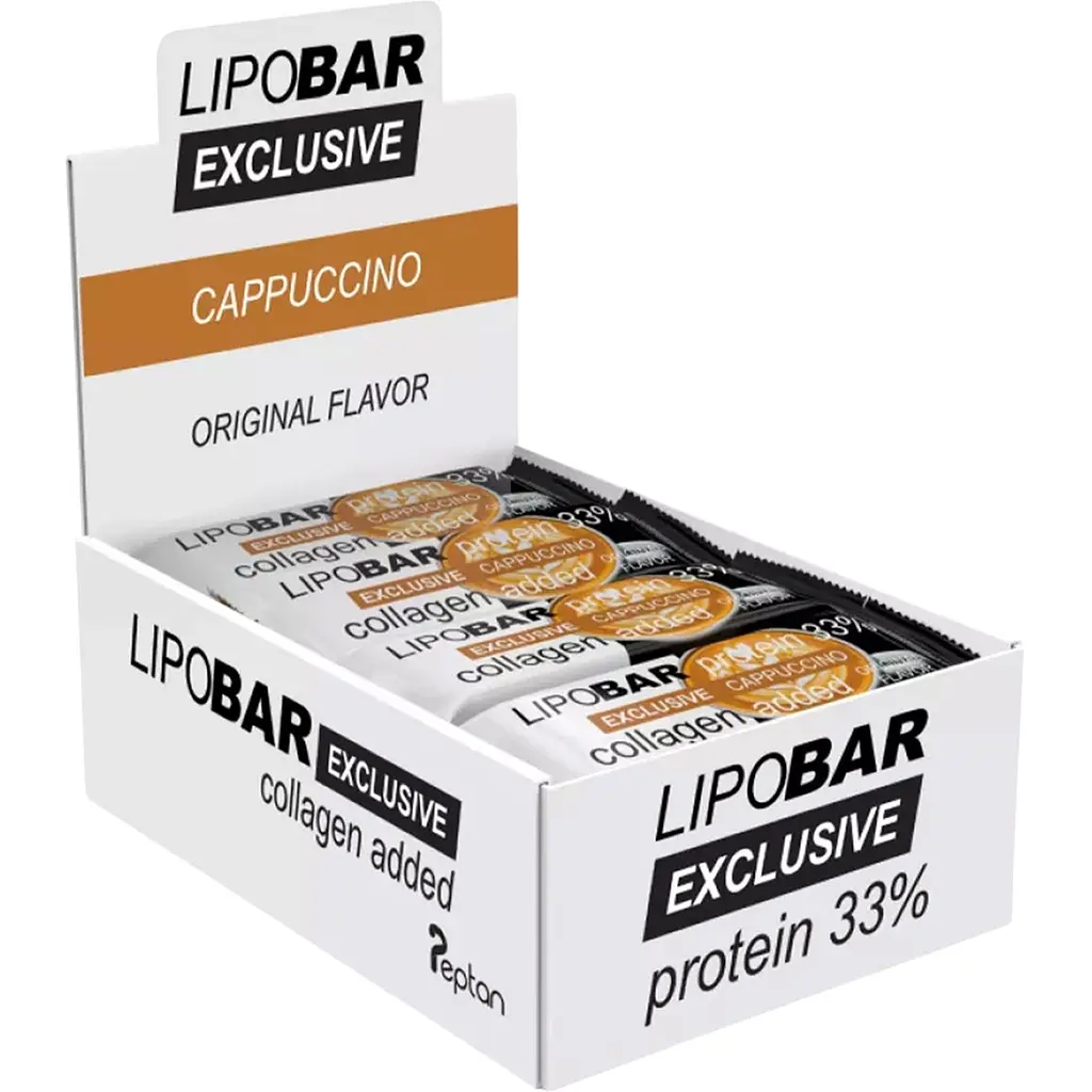 Батончик протеїновий Lipobar Exclusive Капучино 20 шт. x 50 г