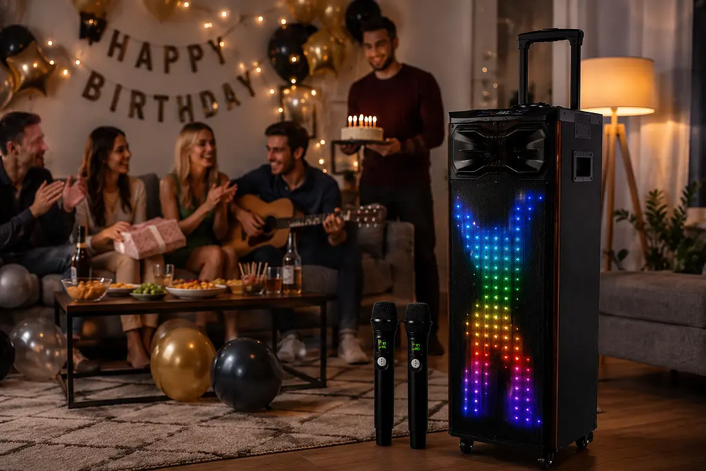 Портативна колонка T8 / Акустична колонка UKC T8 Pro / Bluetooth, FM, Karaoke акустична система - фото 2