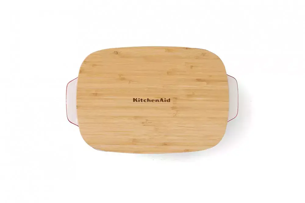 Форма для випічки з кришкою KitchenAid керамогранітна, 8,8х24,8х40,4 см, 3,8 л, колір червоний (CC006108-001) - фото 2
