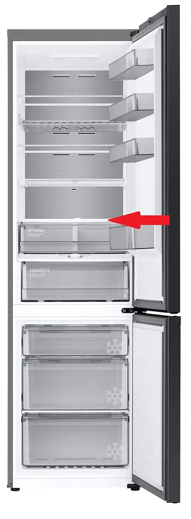Полка над ящиком Optimal Fresh для холодильника Samsung RB38C603ES9, RB38C603EWW, RB38T603FWW, DA97-21093A - фото 2