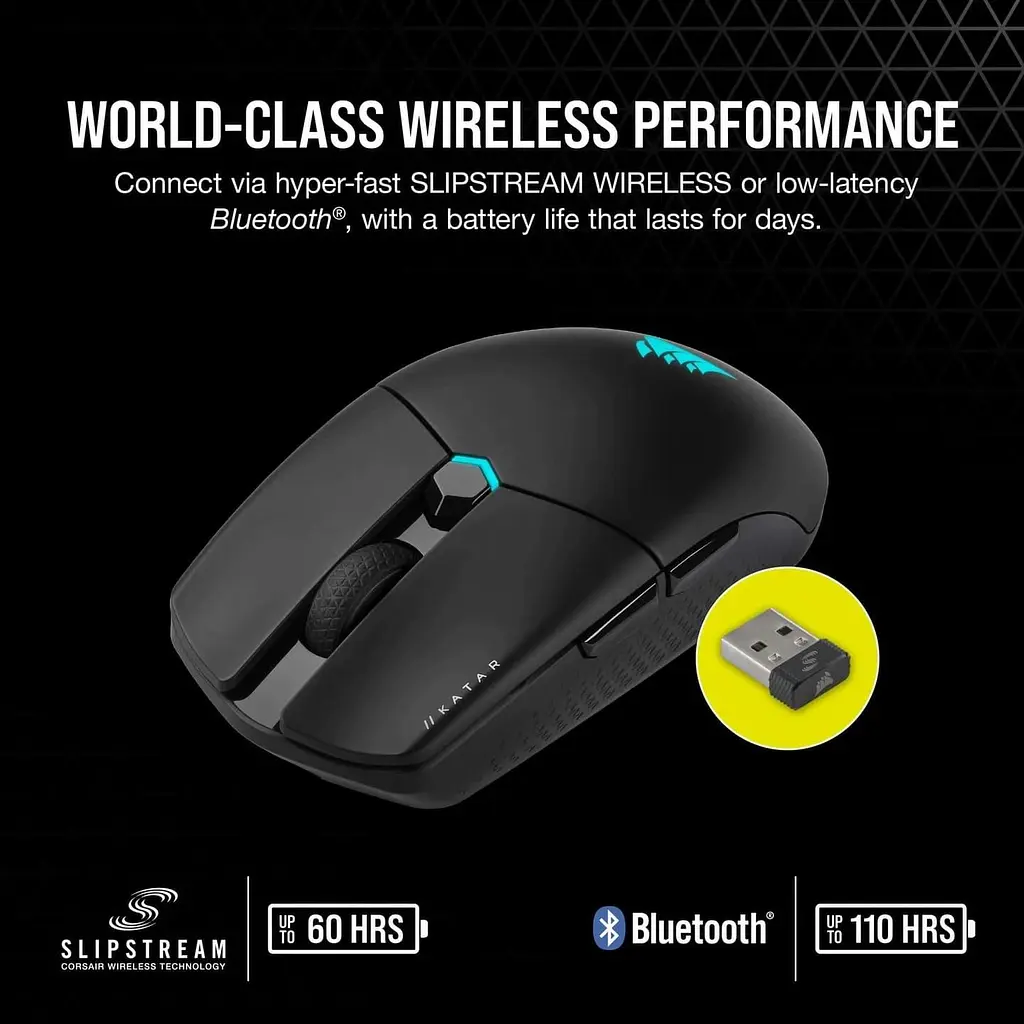 Миша Corsair Katar Elite Wireless Black (CH-931C111-EU) - фото 10