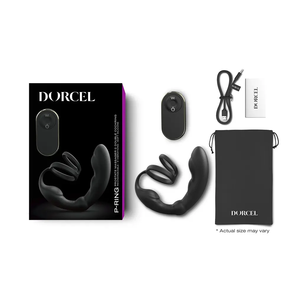 Массажер простаты Dorcel P-Ring с эрекционным кольцом и пультом ДУ - фото 6