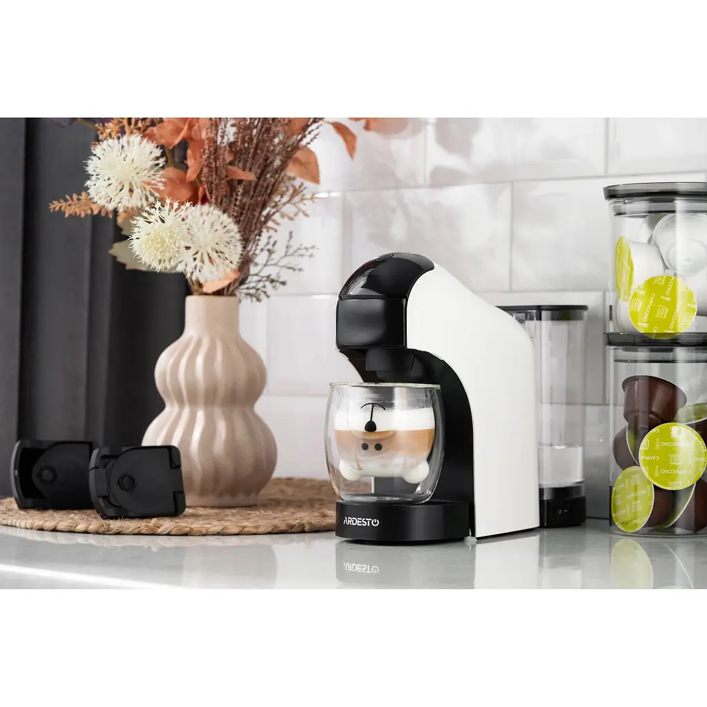 Кавоварка капсульна Ardesto 0.8 л капсули Nespresso, Nescafe Dolce Gusto біла - фото 8
