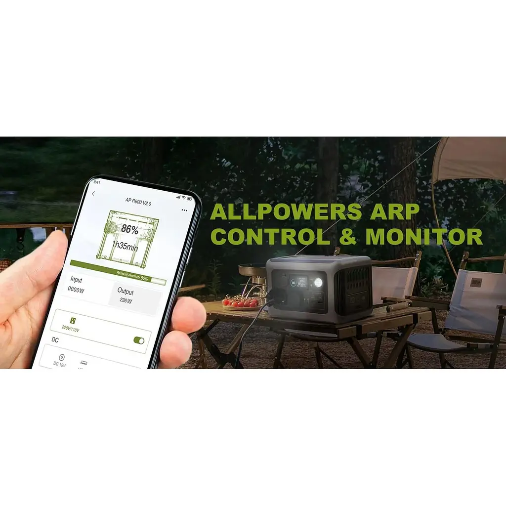 Зарядна станція ALLPOWERS R600 / 600 Вт / 299.52 Вт/ч / LiFePO4 (R600) - фото 9