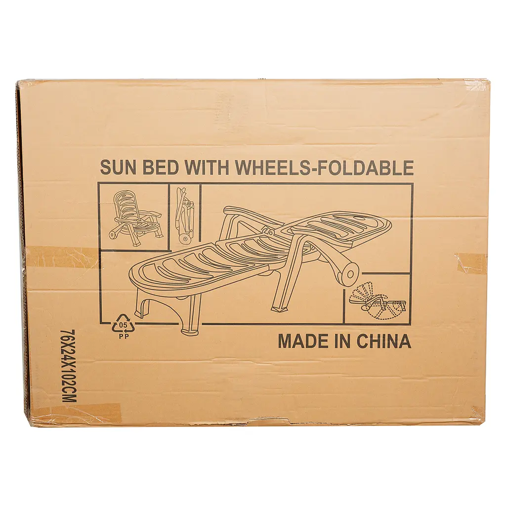 Уценка. Шезлонг складной Market Union 185х75х100 см белый (958725) - фото 6