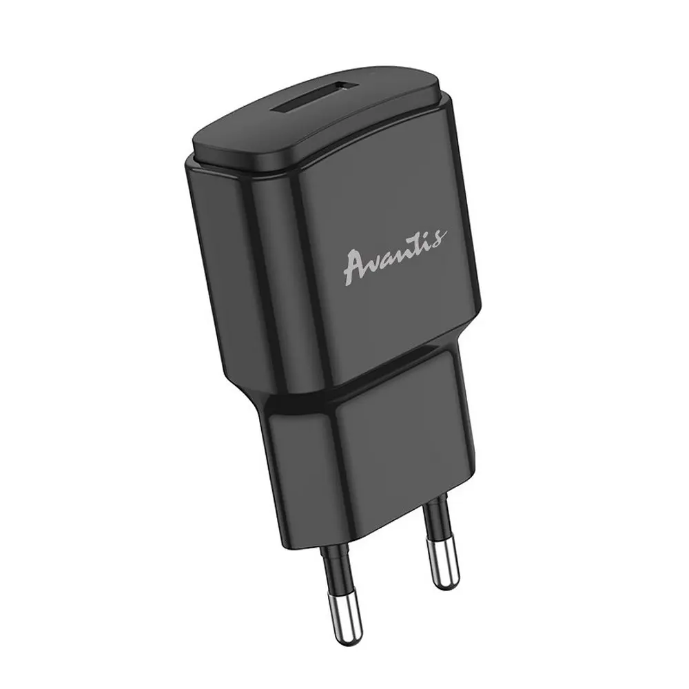 Мережевий зарядний пристрій Avantis A480 Orion (1USB/2.1A)- чорний