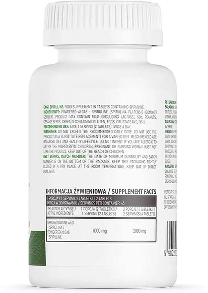 Натуральна добавка OstroVit Vege Spiruline, 90 таблеток - фото 2