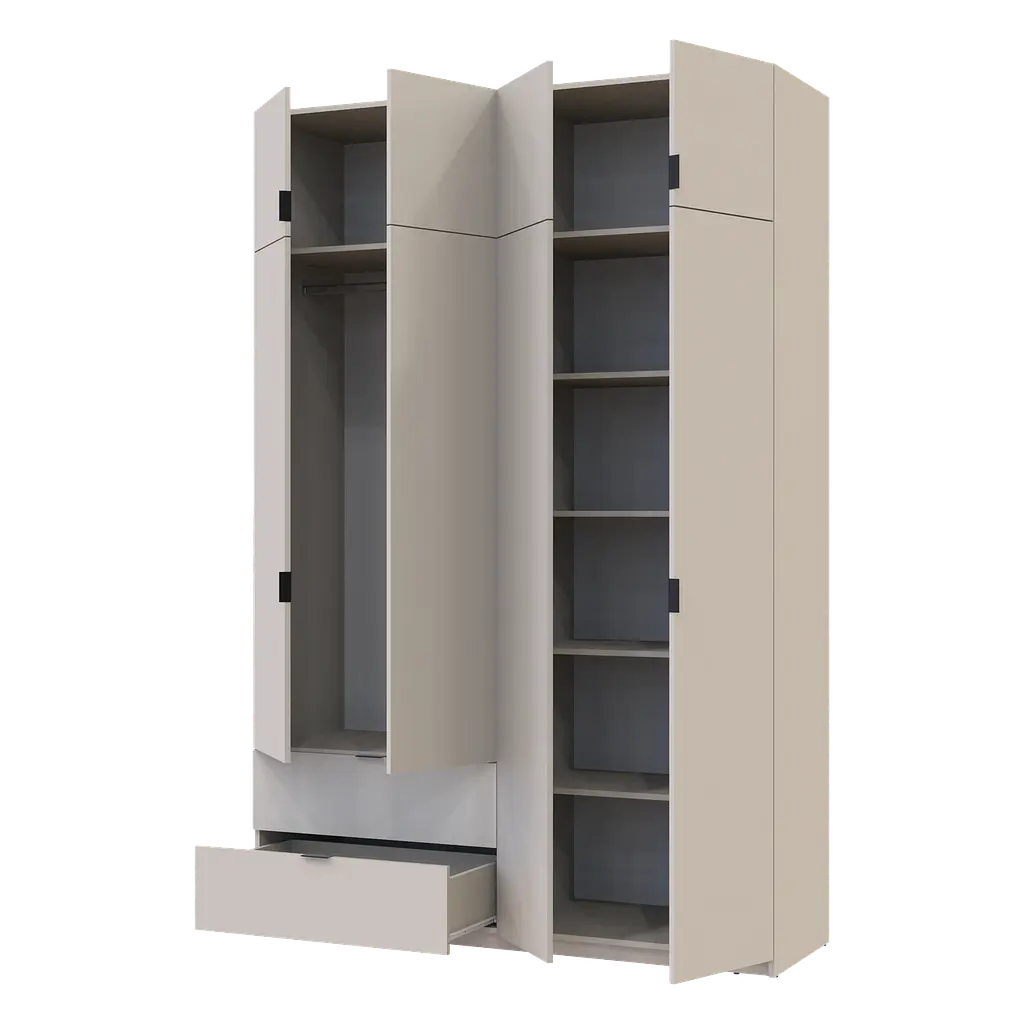 Розпашна Шафа для одягу Doros Лукас Кашемір 180х50х240 (80737729) - фото 2