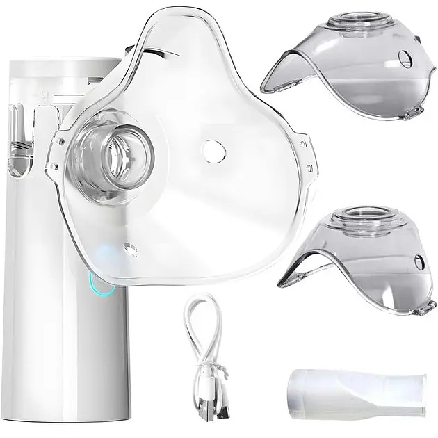 Небулайзер портативный Mesh Nebulizer SY308, ультразвуковой ингалятор с насадками, белый - фото 2