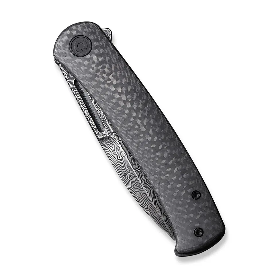 Ніж складаний туристичний Civivi Caetus Flipper, (8.8 см) Damascus/карбоновий Fiber - фото 4