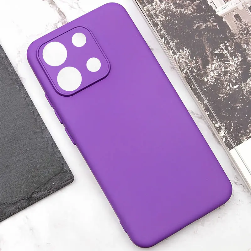 Чехол Lakshmi Silicone Cover Full Camera AA для Xiaomi Redmi Note 14S Фиолетовый/Purple - фото 4