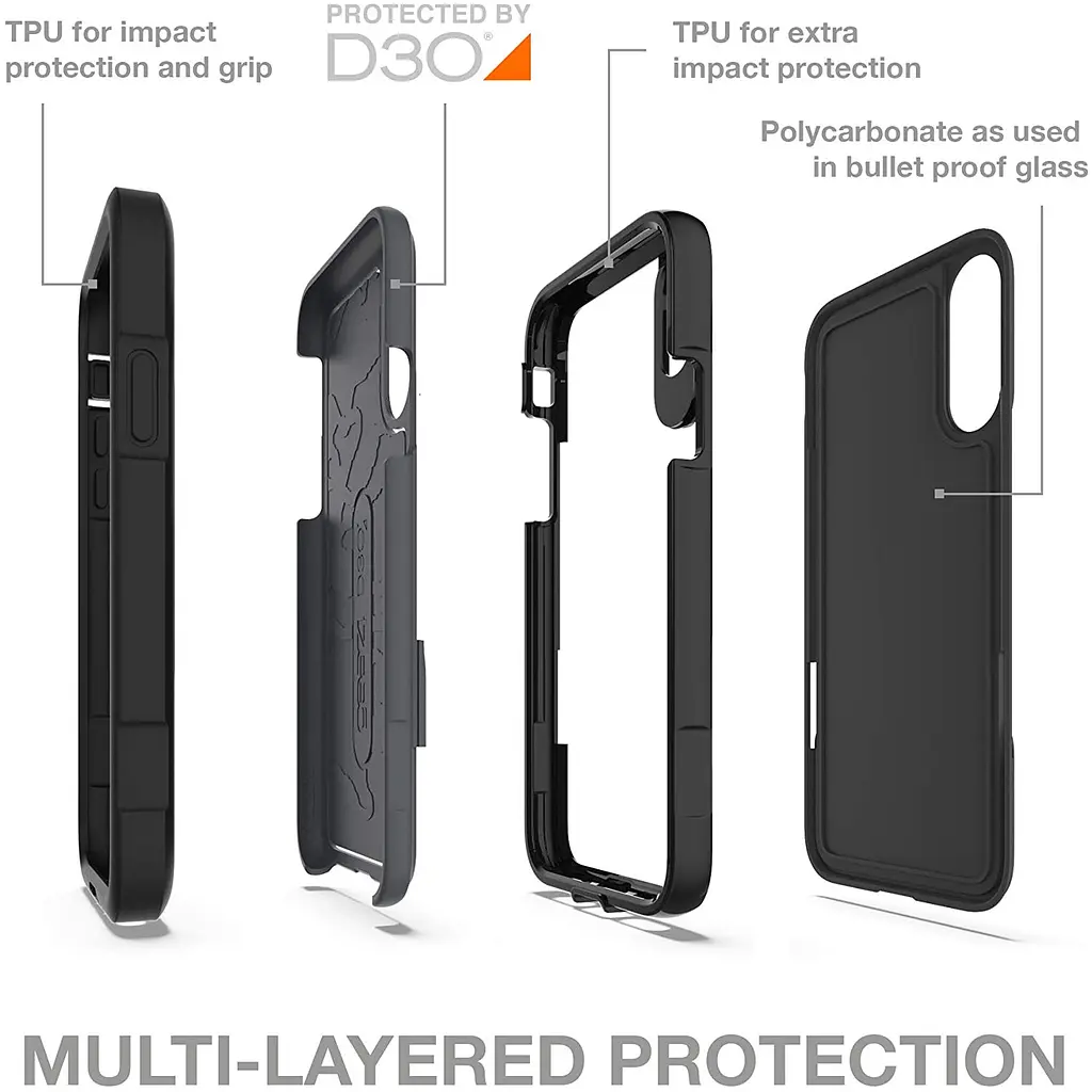 Противоударный Чехол Zagg Gear4 Platoon для iPhone X XS MAX Black аналог OtterBox Defender - фото 4