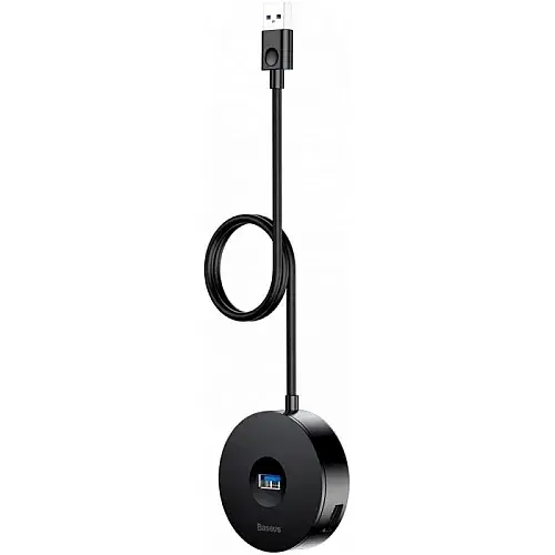 USB-хаб Baseus Round Box HUB Adapter (USB3.0 to USB3.0*1+USB2.0*3) 1m CAHUB-U01 Black - фото 2
