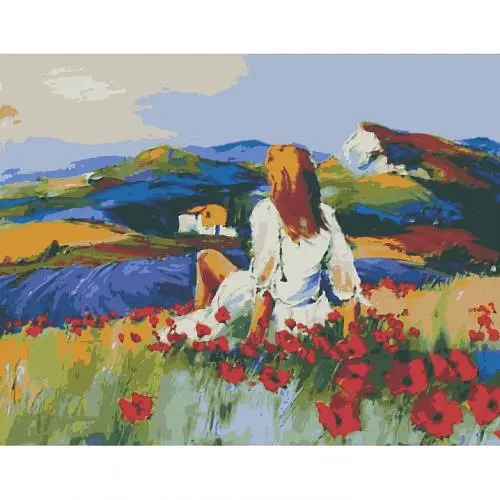 Картина за номерами "Лазуровий пейзаж" 40*50 см