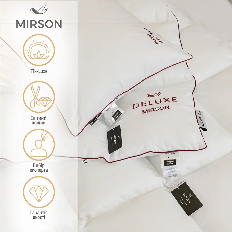 Ковдра пухова MirSon DeLuxе 029, євростандарт, 220x200, біла (2200000004000) - фото 2