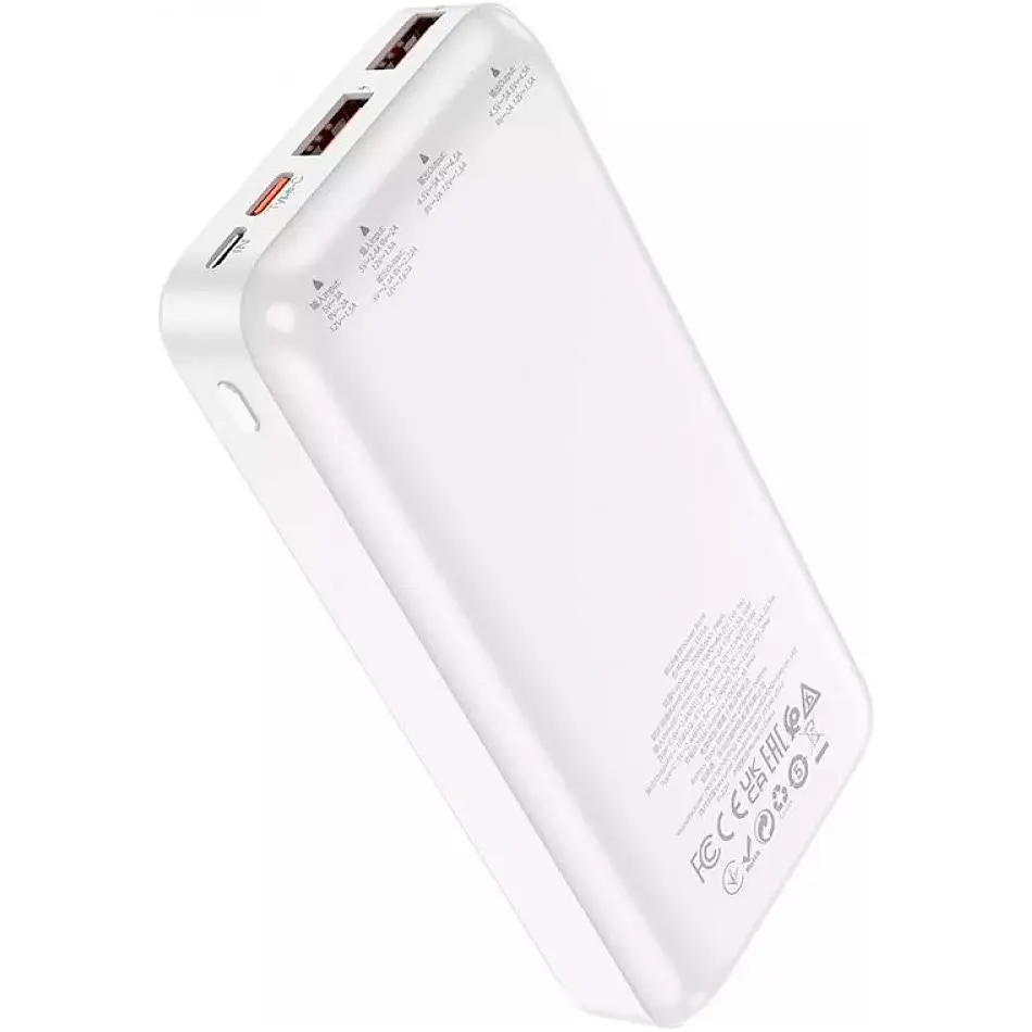 Зовнішній акумулятор Hoco J101A Astute 20000mAh 22.5W White [101323] - фото 3
