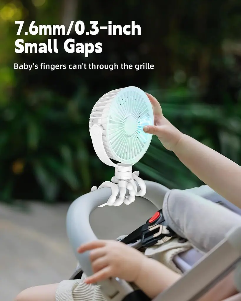Портативний вентилятор Leelife Octopus Pram Fan 4000mAh 4 швидкості 720° - фото 2