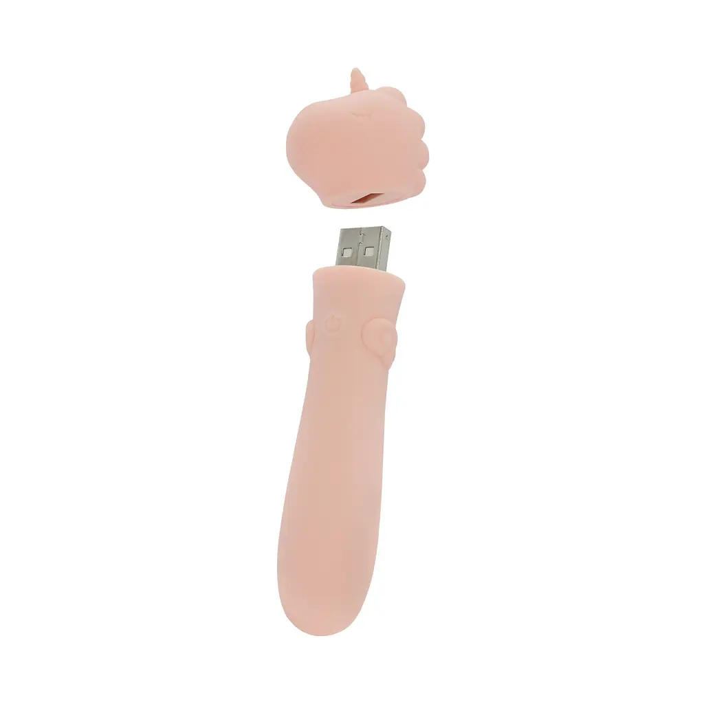 Вібратор-єдиноріжка Unihorn USB Bullet - Heart Throb, віброкуля, USB-зарядка, 10 режимів - фото 2