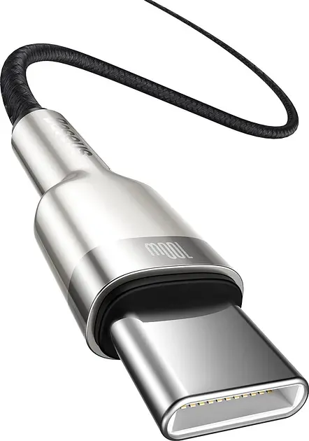 Кабель Baseus Cafule Series Metal Data Cable Type-C to Type-C 100W 2m CATJK-D01 Black - фото 2