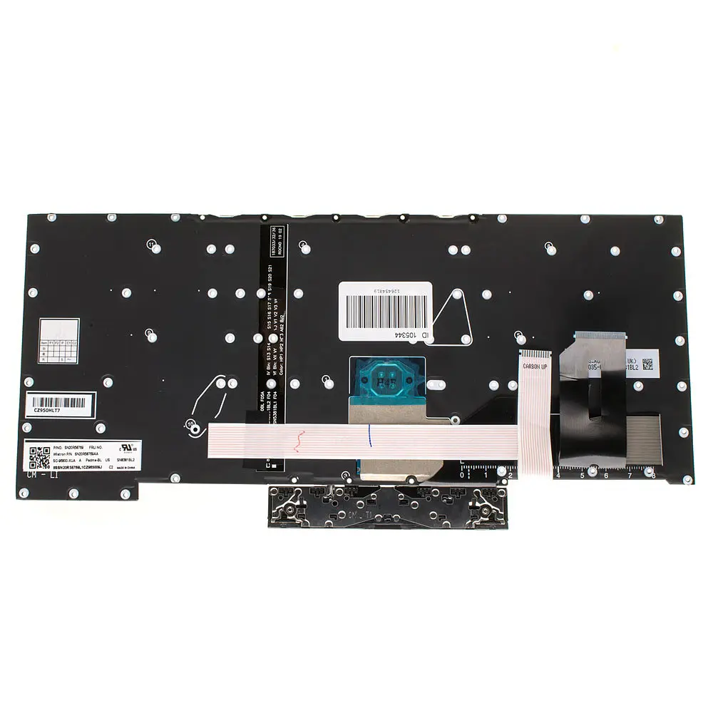 Клавіатура для ноутбука LENOVO (ThinkPad: T490s T495s) rus чорний без фрейма підсвічування клавіш - фото 2