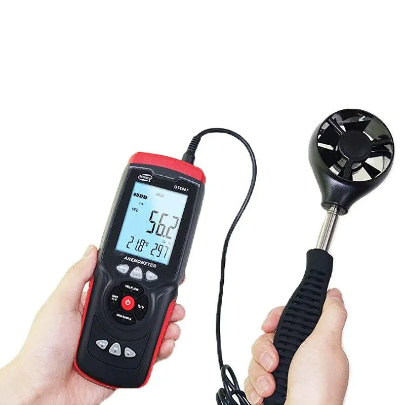 Анемометр профессиональный USB 0.3-45м/с 0-45°C Benetech 19.4x7.3x3.8 см hoz0010075 - фото 4