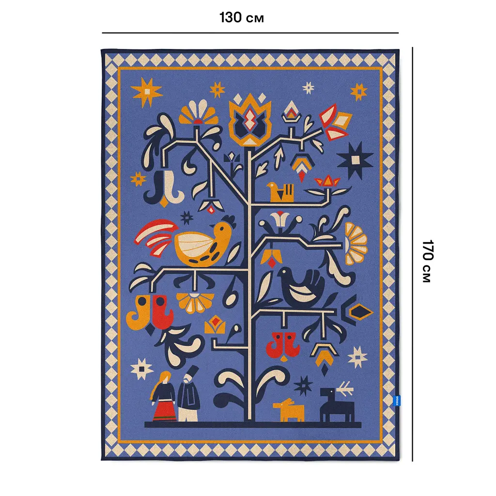 Плед «Дерево життя» блакитний 150x200 - фото 12