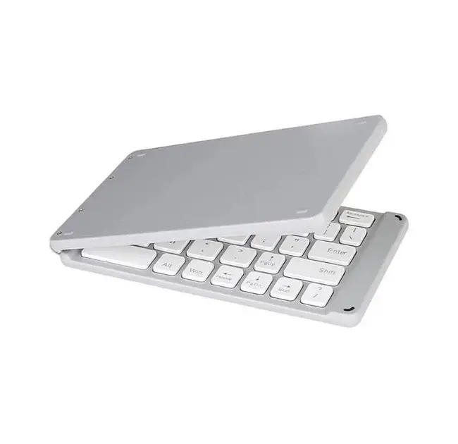 Бездротова Bluethooth міні клавіатура для IPAD, планшета, телефону, складана та портативна, White - фото 3