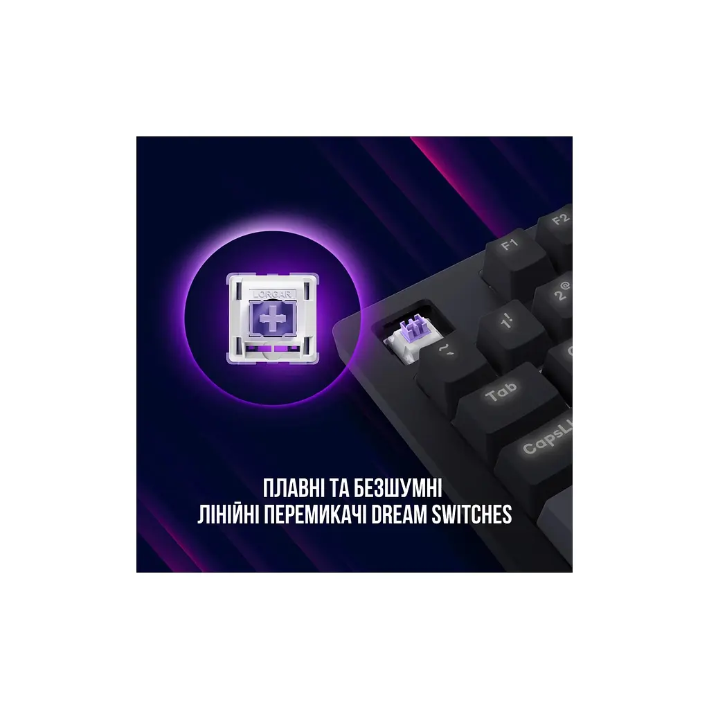 Клавиатура Lorgar Azar 514 RGB USB UA White (LRG-GK514W-UA) - фото 6