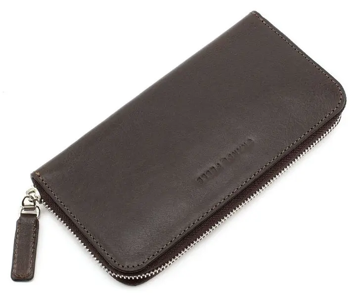 Стильный мужской клатч из кожи GRANDE PELLE 20х10,5х2 см sum0022302 - фото 3