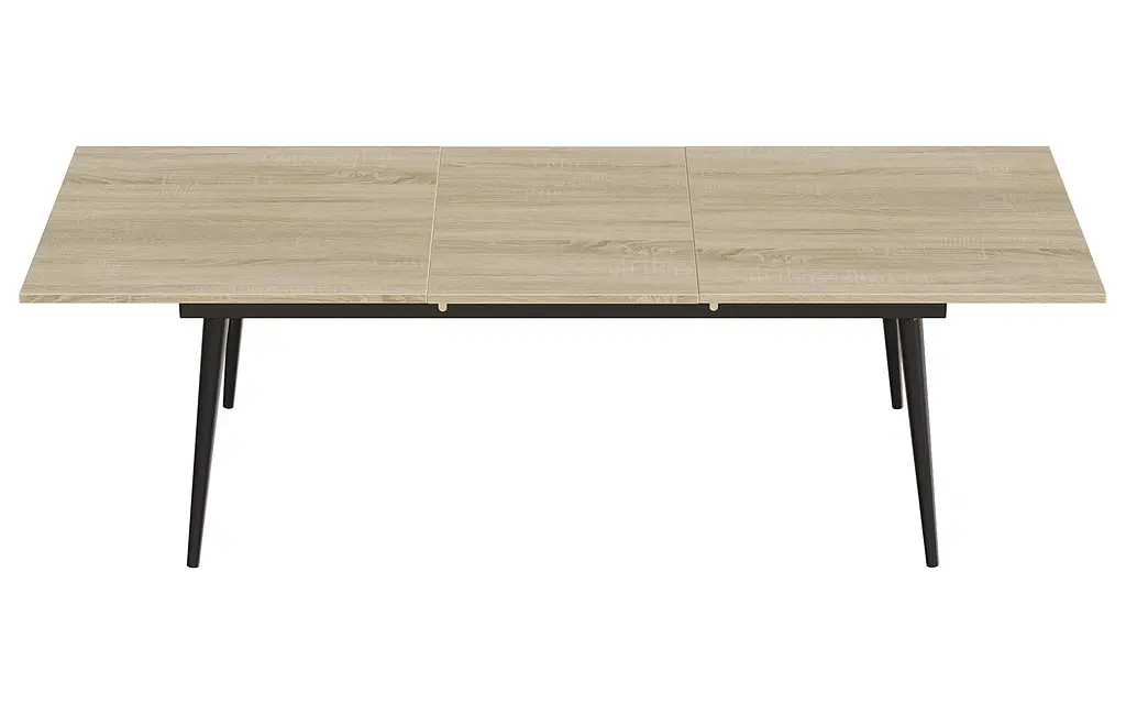 Стіл журнальний трансформер Dandi Small Ferrum-decor 45x120(160)x60 Чорний метал ДСП Дуб Сонома 16 мм (FRD-106788) - фото 4