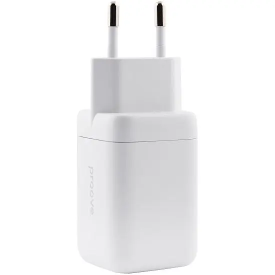 Мережевий зарядний пристрій Proove Silicone Power 40W USB-C/USB-C White [WCSP4020002] [130268] - фото 2