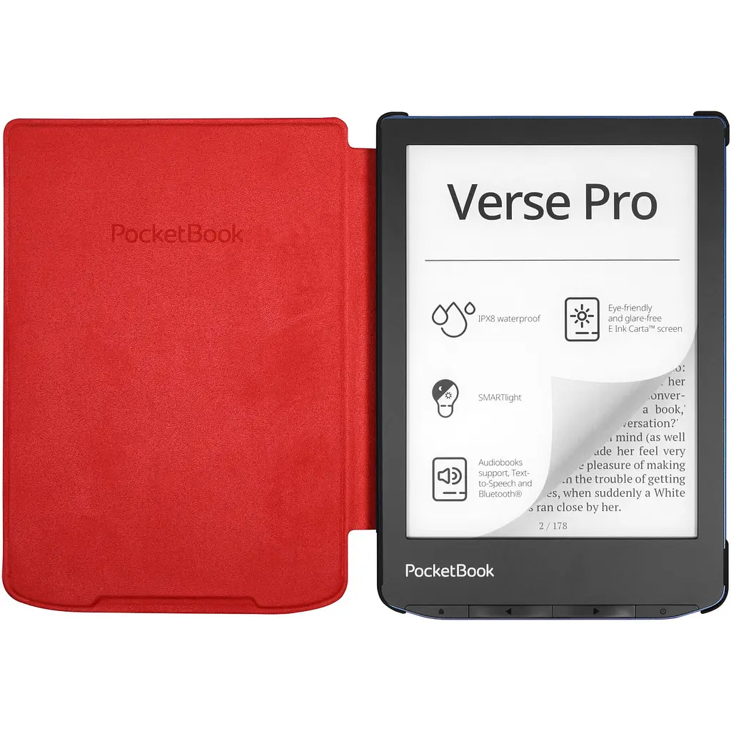 Обкладинка PocketBook 6", Verse(PB619/629/634), Shell cover, червона - фото 4
