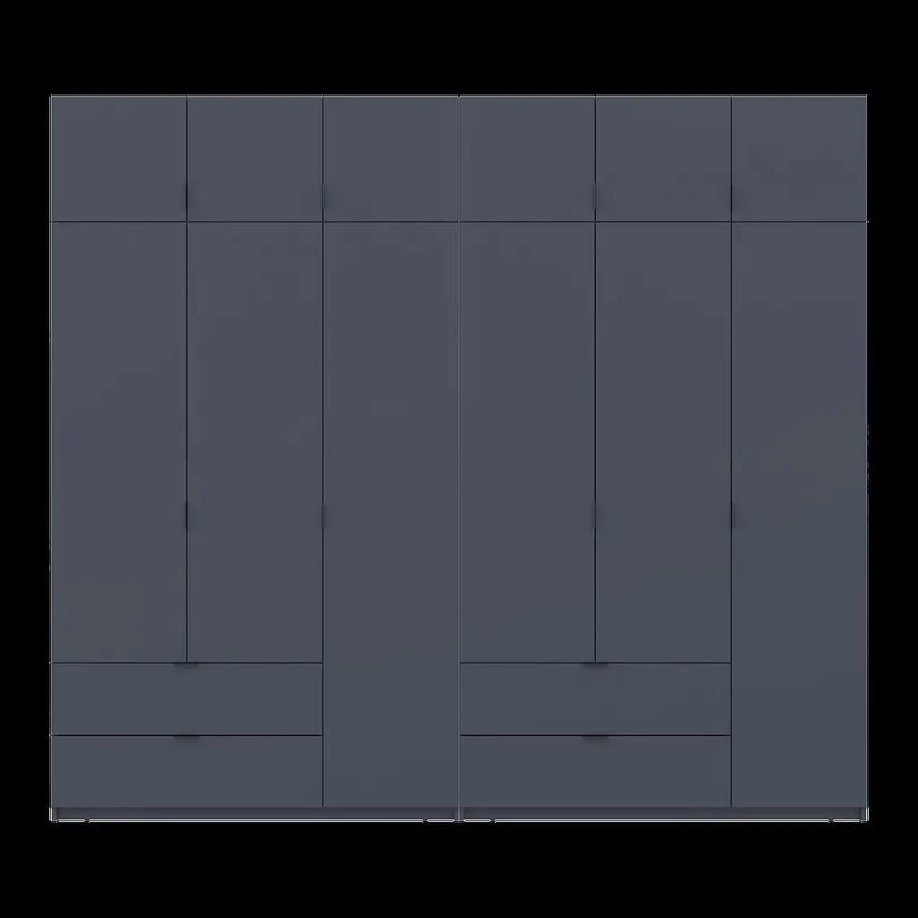 Розпашна Шафа для одягу Doros Лукас Графіт 3+3 ДСП 270х50х240 (42005117) - фото 4
