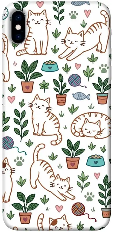TPU чохол Demsky Cats pattern для Apple iPhone XS Max (6.5")