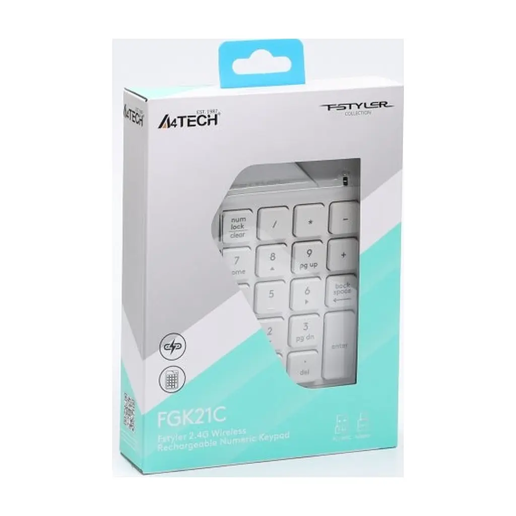 Клавіатура A4Tech FGK21C Wireless White (4711421994057) - фото 8