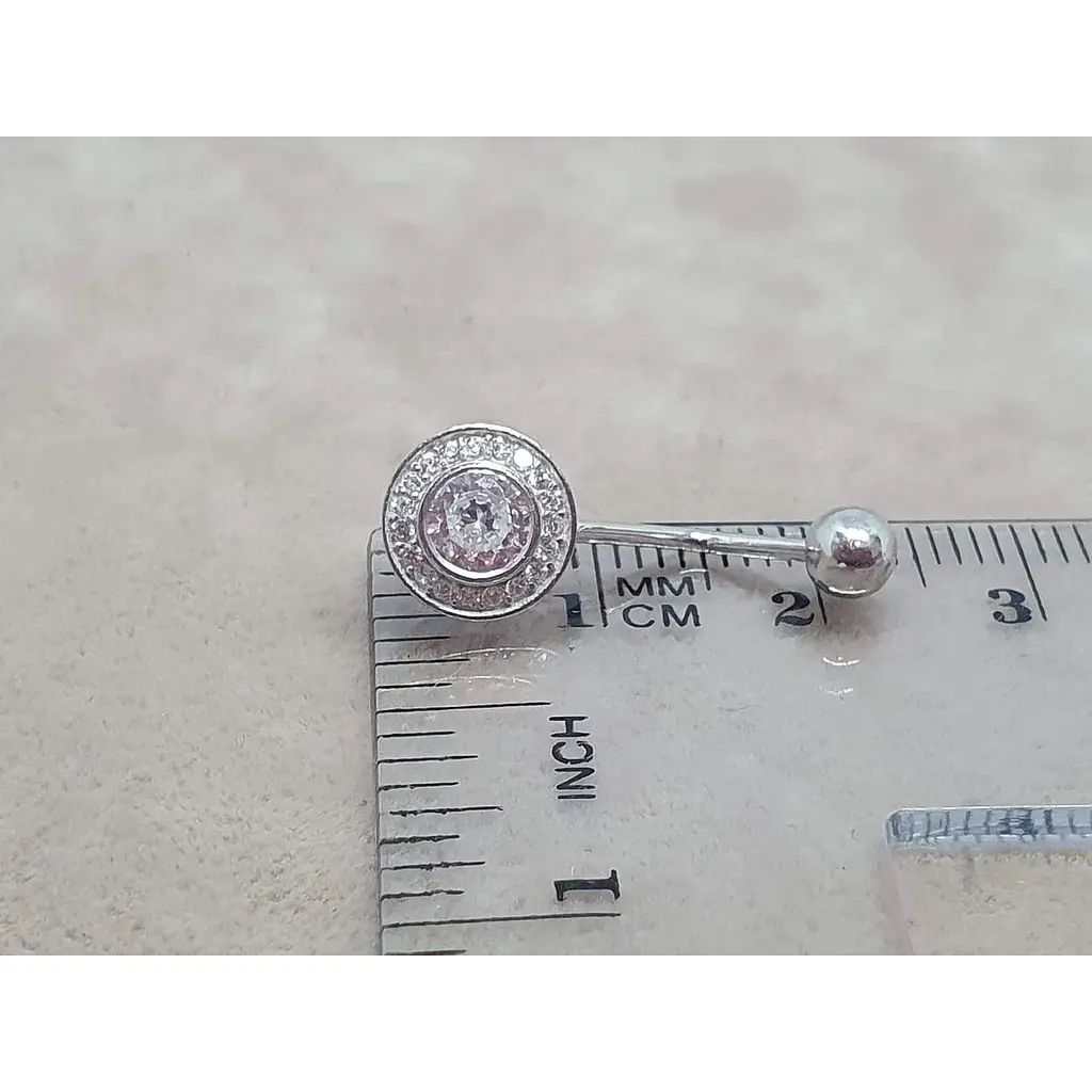 Серебряная серьга для пирсинга пупка Umax. 7002U - фото 4