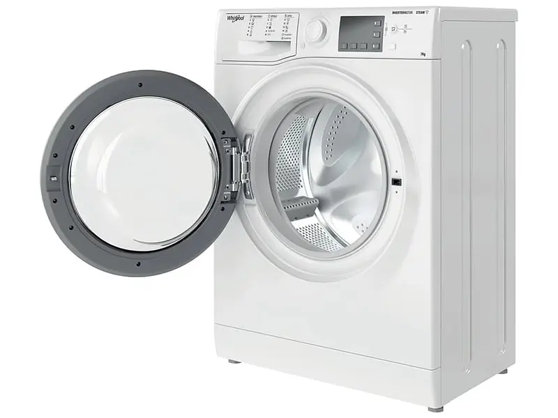 Пральна машина Whirlpool фронтальна, 7кг, 1200, A+++, 43.5см, дисплей, пара, інвертор, люк чорний, білий (WRSB7259WBUA) - фото 5